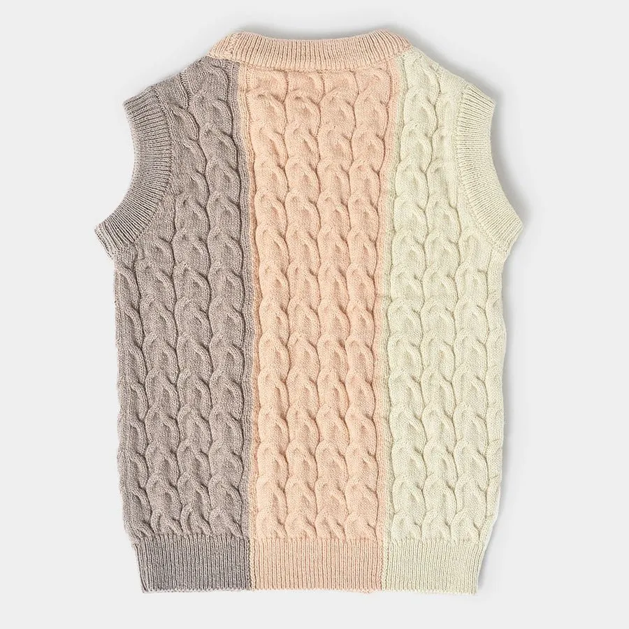 Misty Knitted Cream Sleeveless Sweater