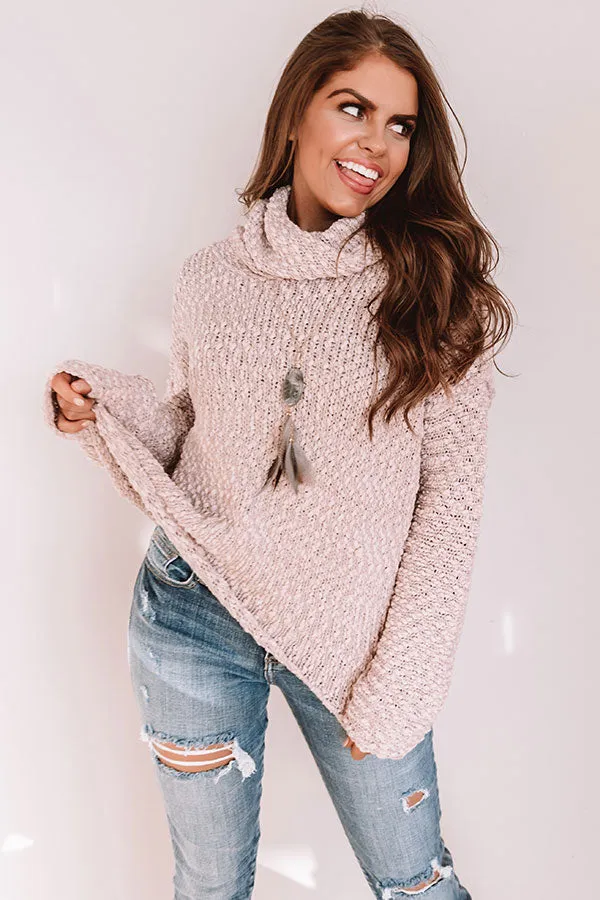 Misty Morning Knit Sweater In Dusty Purple