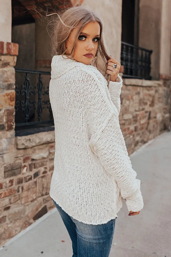 Misty Morning Knit Sweater In White