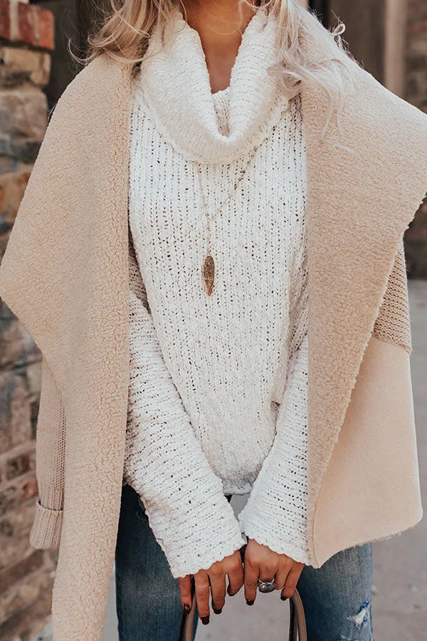 Misty Morning Knit Sweater In White