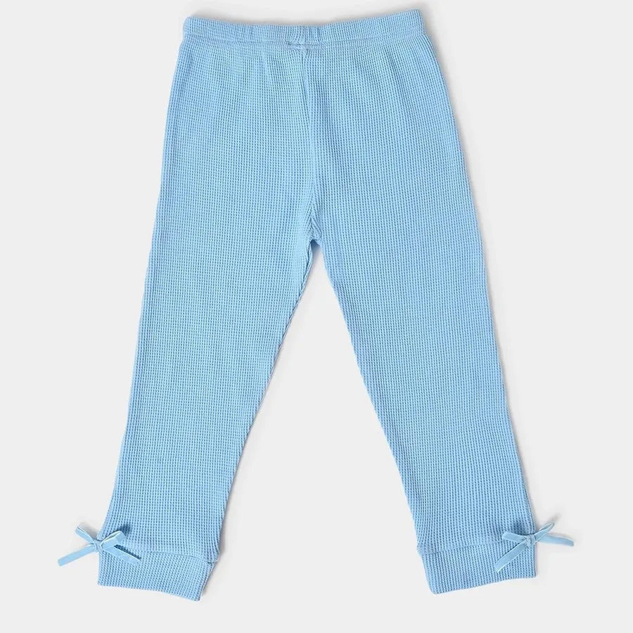 Misty Sky Blue Sweatshirt With Pajama  Set