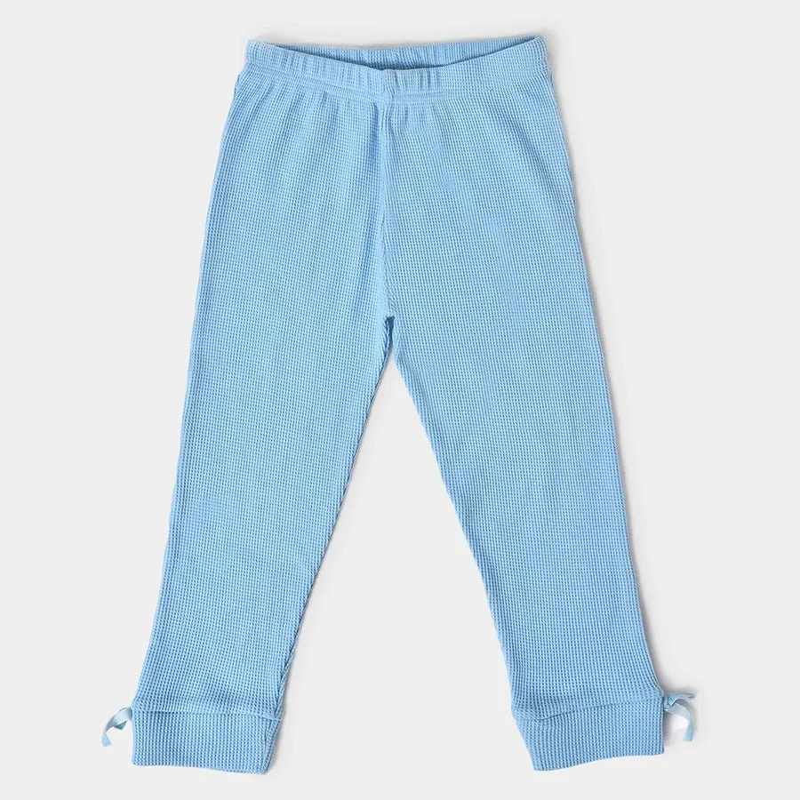 Misty Sky Blue Sweatshirt With Pajama  Set