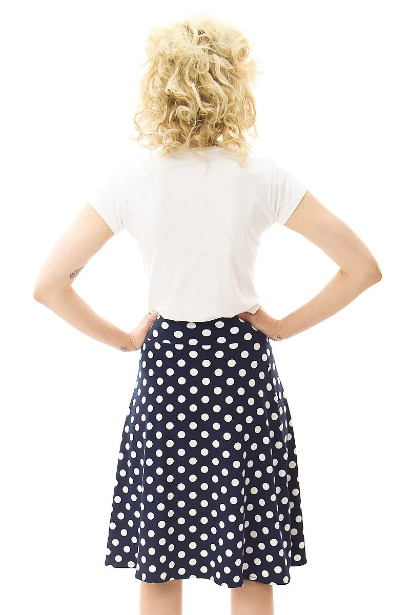 Navy Dot Cleo Skirt