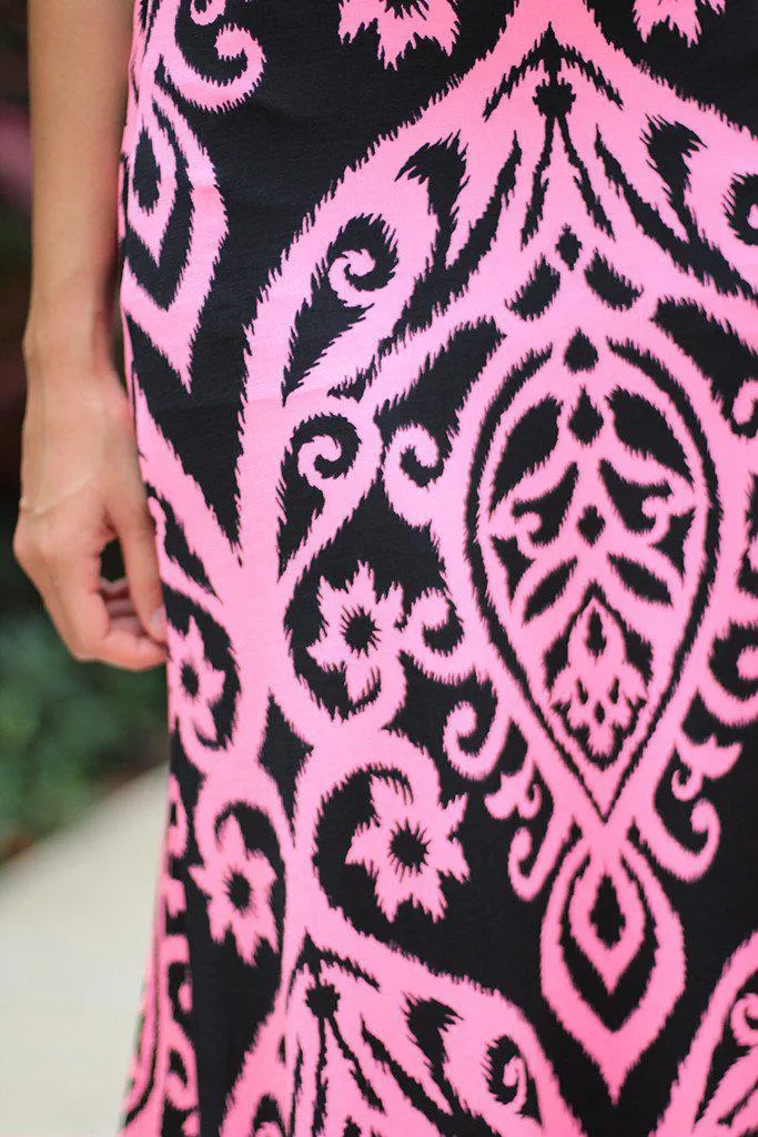 Neon Pink Maxi Skirt