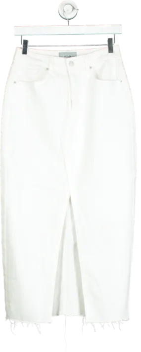 New Look White Denim Skirt UK 8