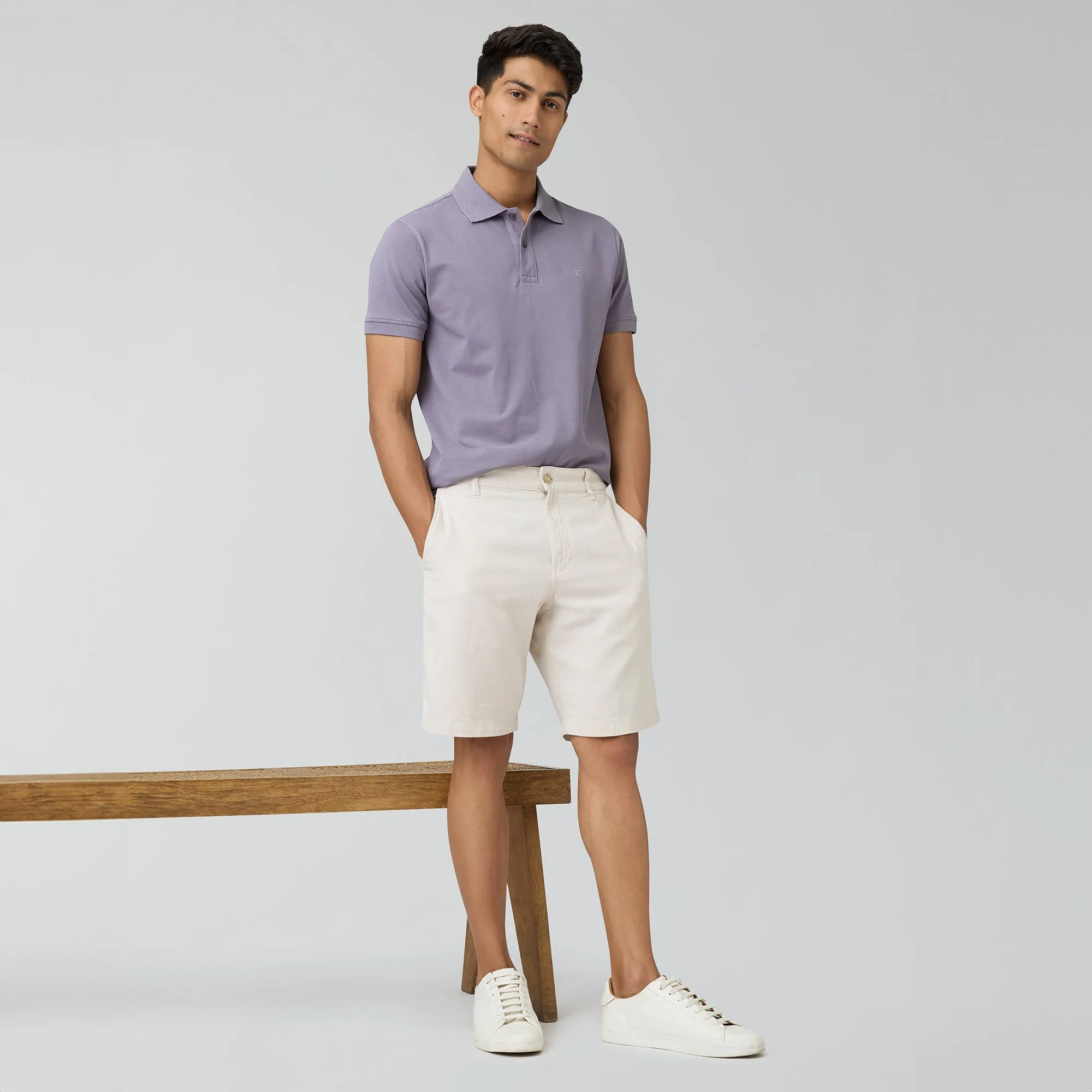 Nova Combed Cotton Polo T-shirts Misty Lilac