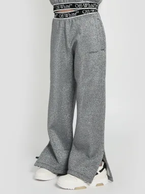 Off-White Girls Bookish Logo Band Joggers in Grey