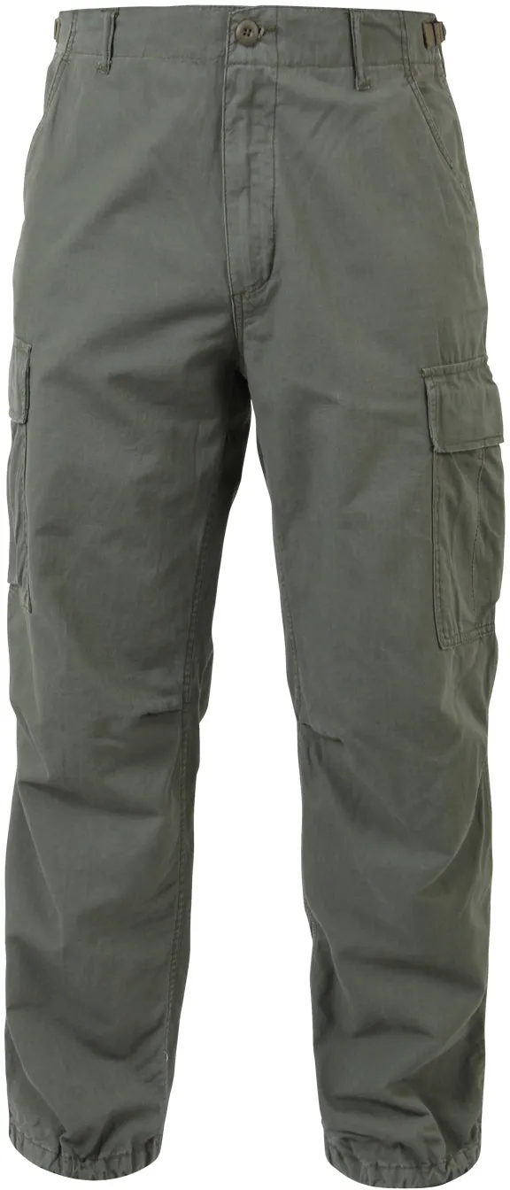 Olive Drab - Military Vintage Vietnam Fatigue Pants