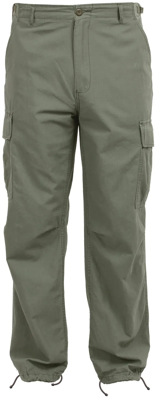 Olive Drab - Military Vintage Vietnam Fatigue Pants