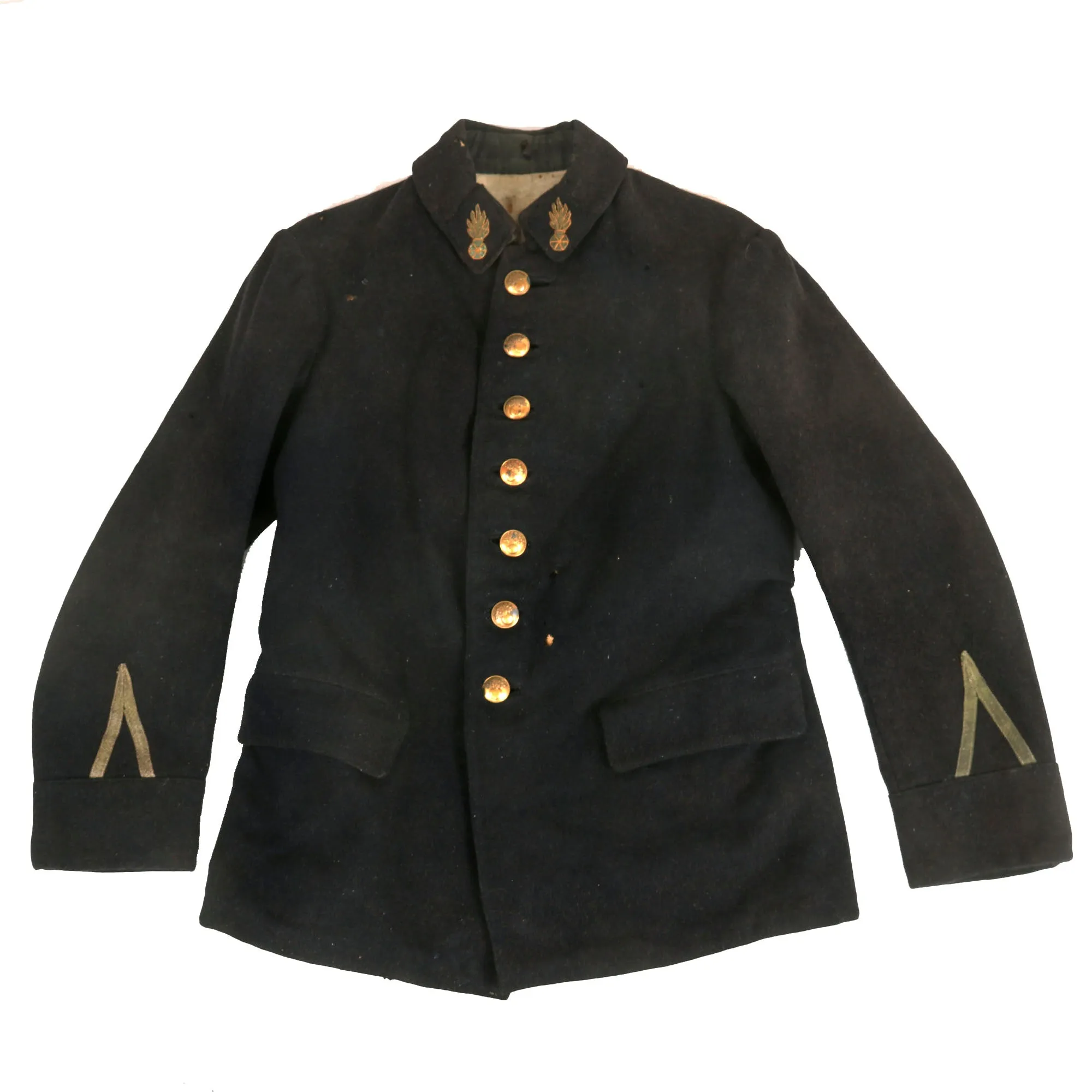 Original French WWI Rare First Model Colonial Troops (Tiraullieurs) Dark Blue Tunic - Only Worn For 1 Year