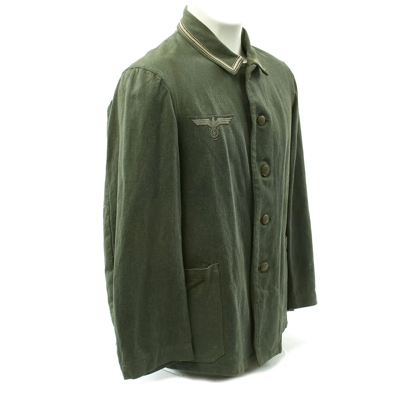 Original German WWII Army Sergeant HBT Drilljacke - 1941