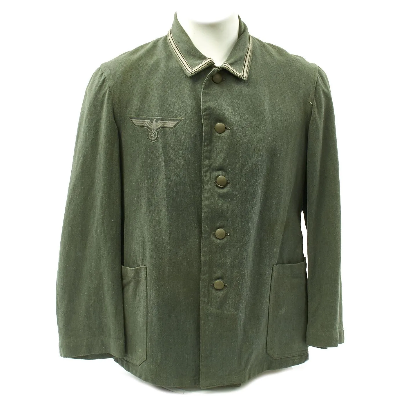 Original German WWII Army Sergeant HBT Drilljacke - 1941