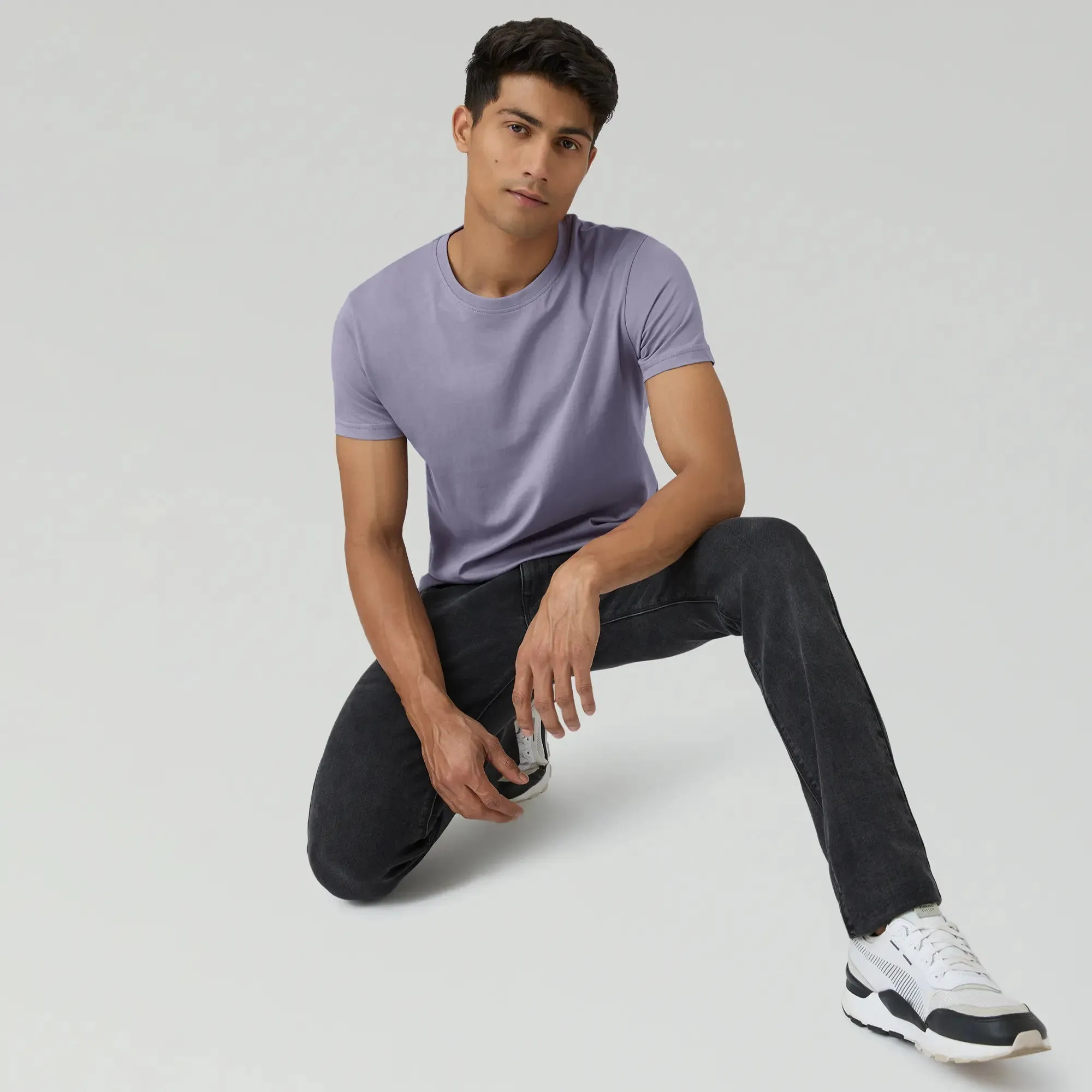 Pace Combed Cotton T-shirts Misty Lilac