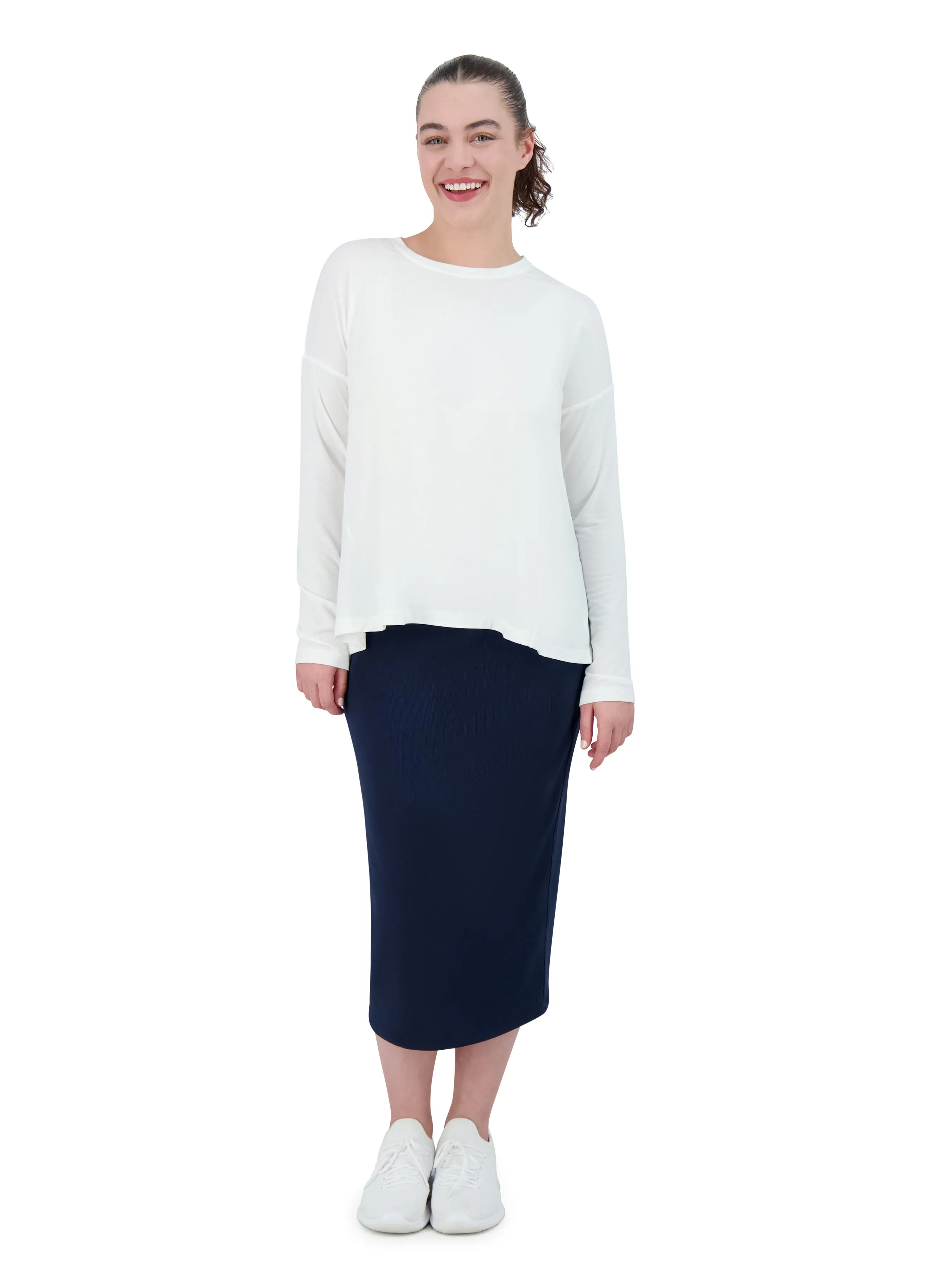 Perfect Fit Pencil Skirt 29" - Navy