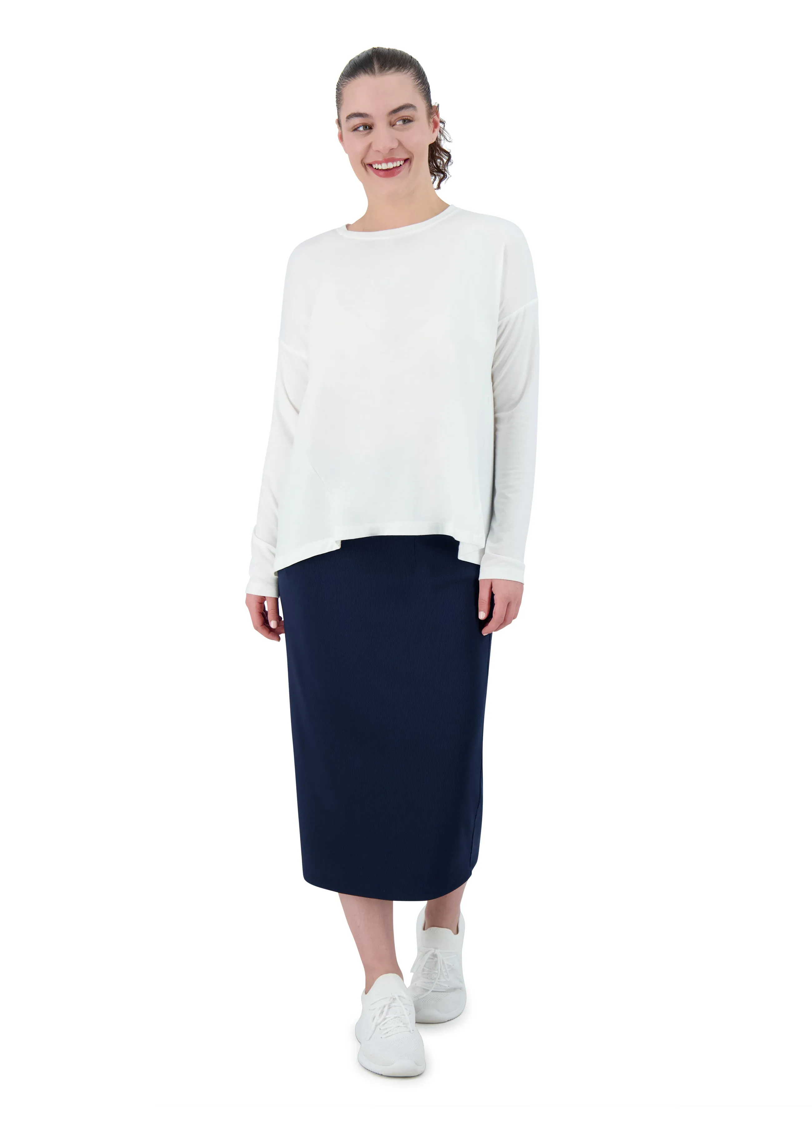 Perfect Fit Pencil Skirt 29" - Navy