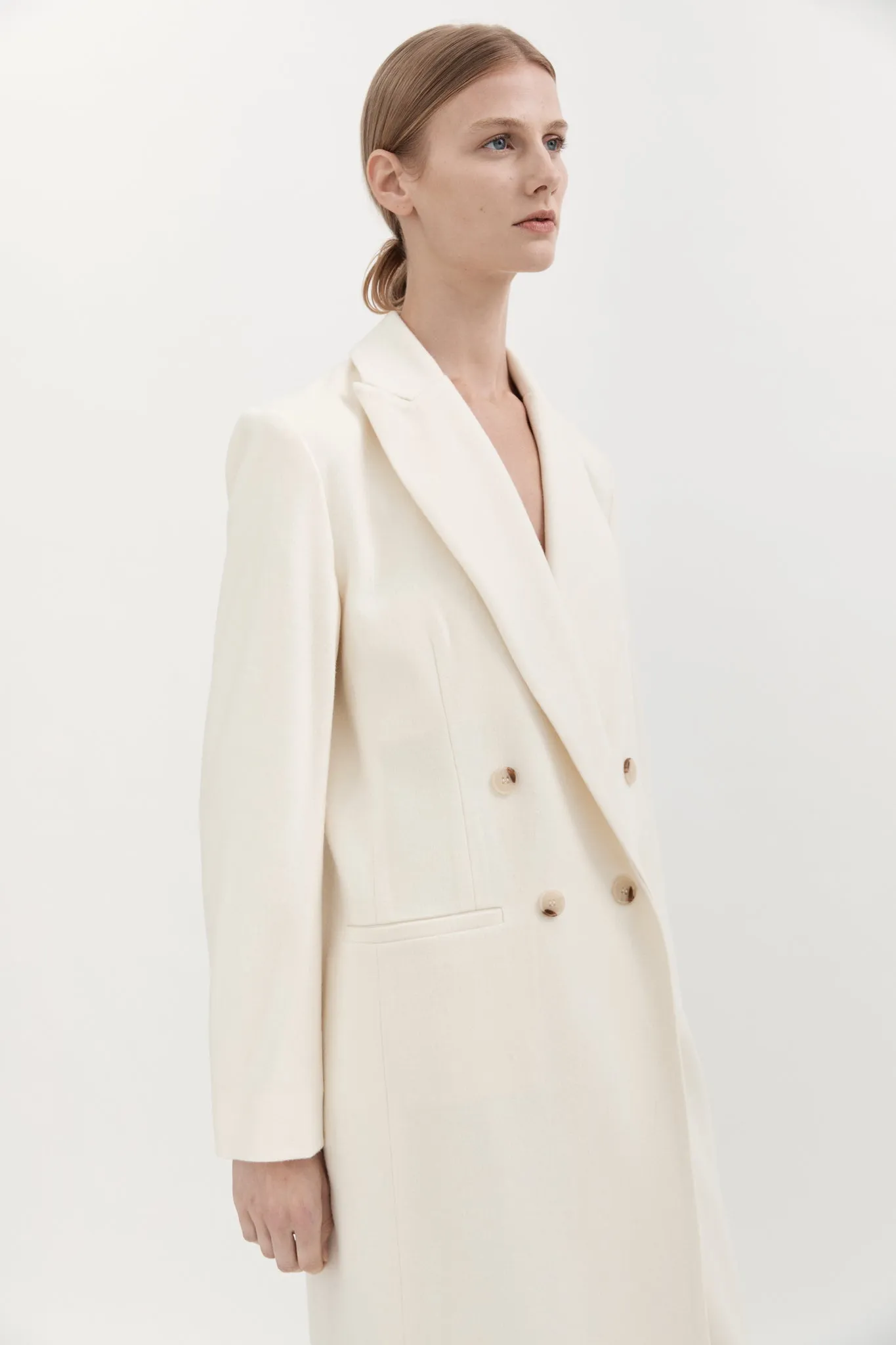 PERNIELLE WOOL COAT - CREME