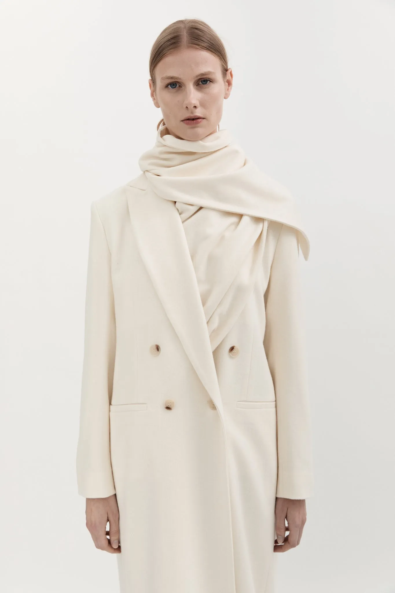 PERNIELLE WOOL COAT - CREME