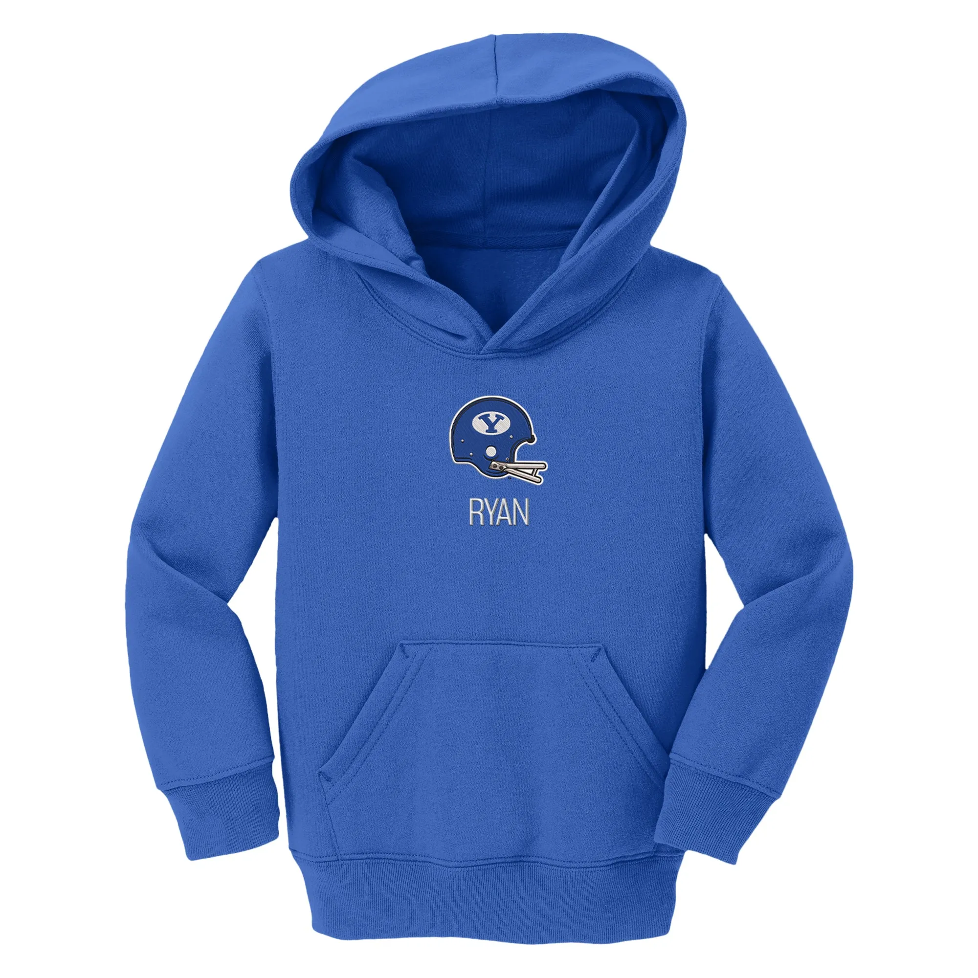 Personalized Brigham Young Cougars Helmet Toddler Pullover Sweatshirt