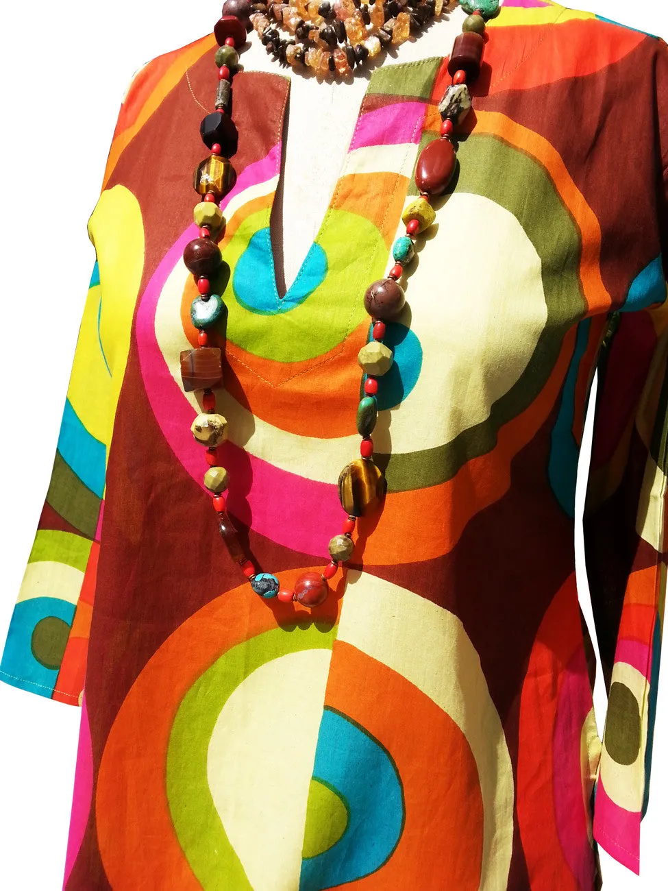 Raja Cotton Tunic Groovy Colorblock