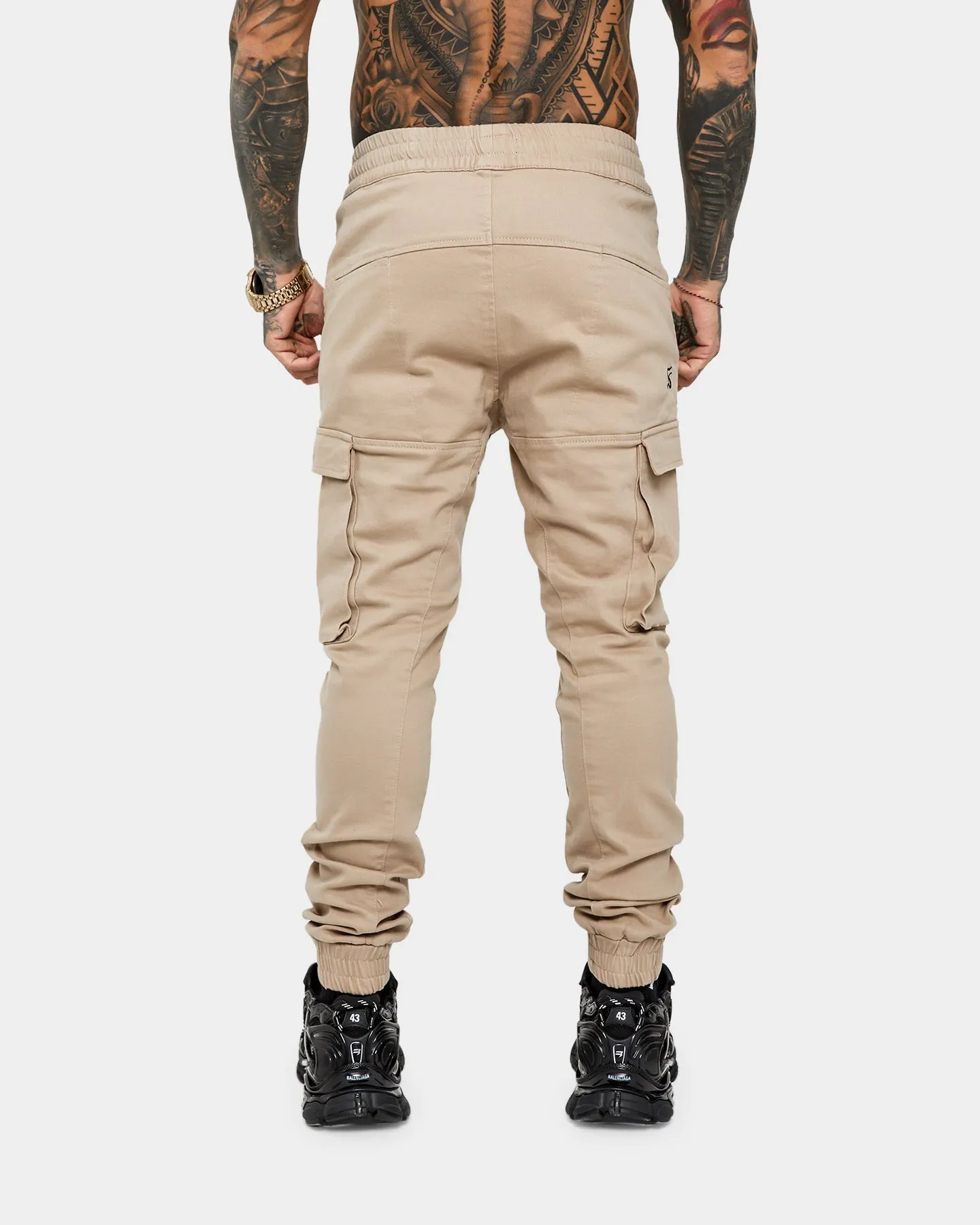 Saint Morta Annex Denim Cargo Joggers Stone