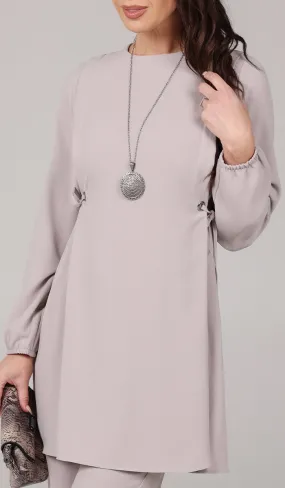 Sakinah Long Modest Adjustable Tunic - Cream - Final Sale