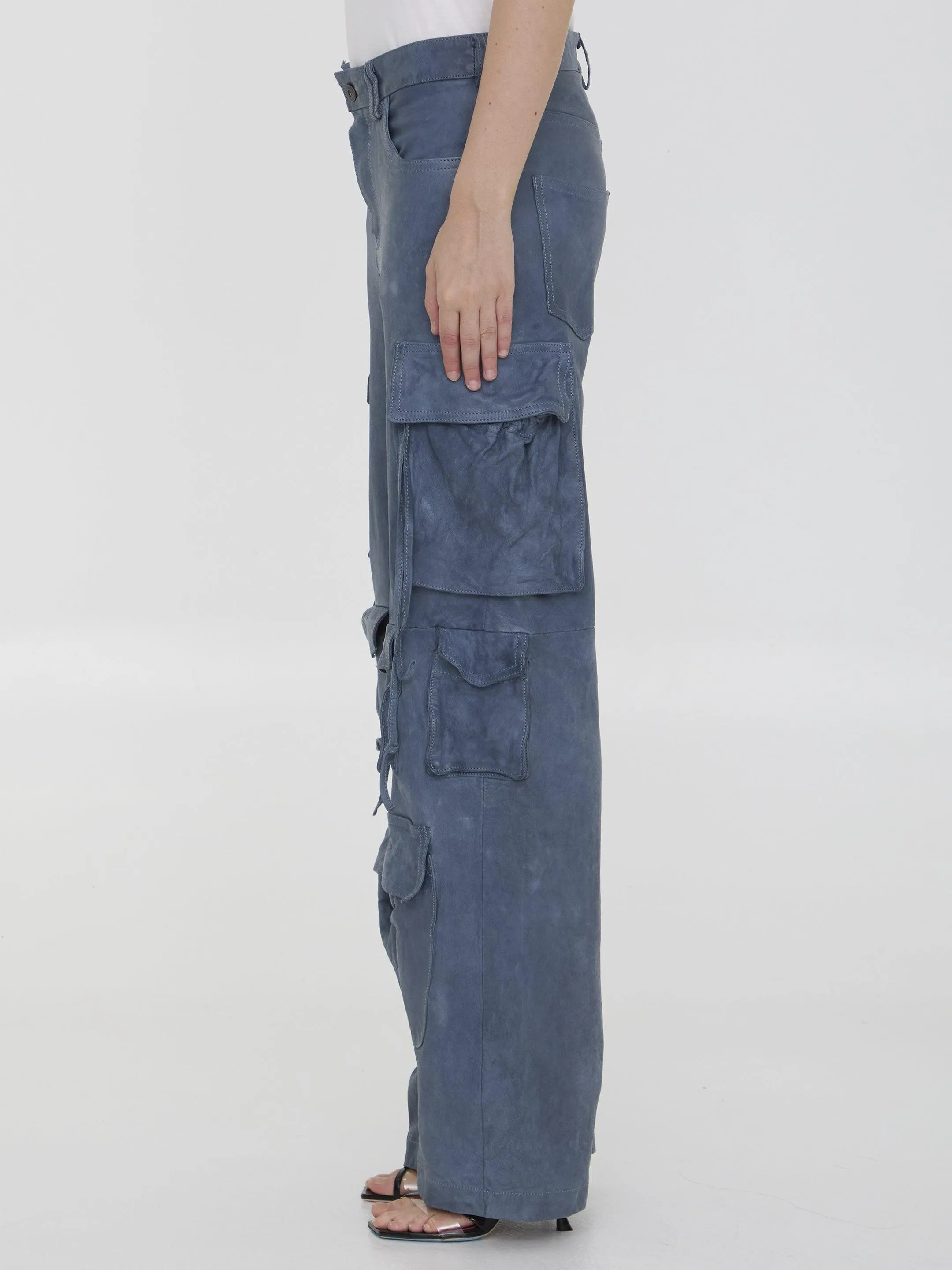 Salvatore Santoro Leather Cargo Pants