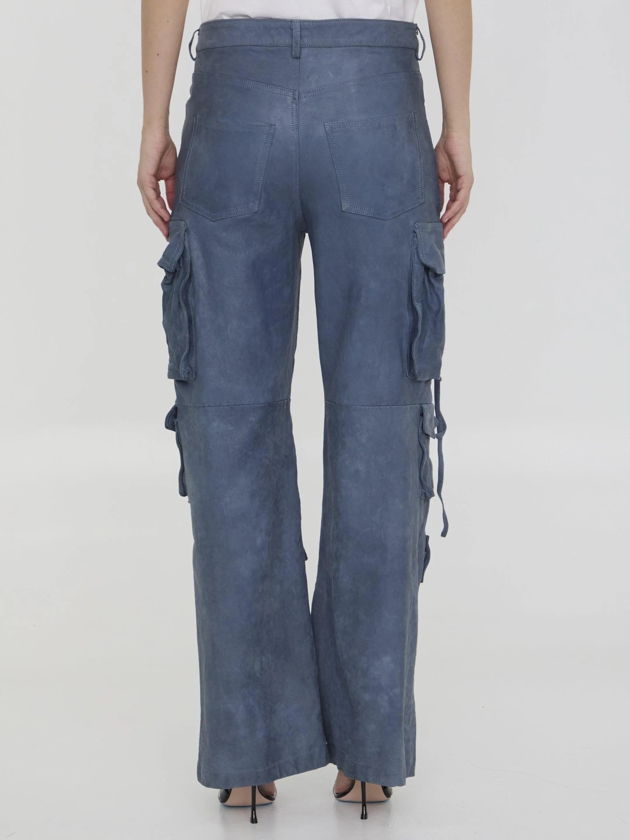 Salvatore Santoro Leather Cargo Pants