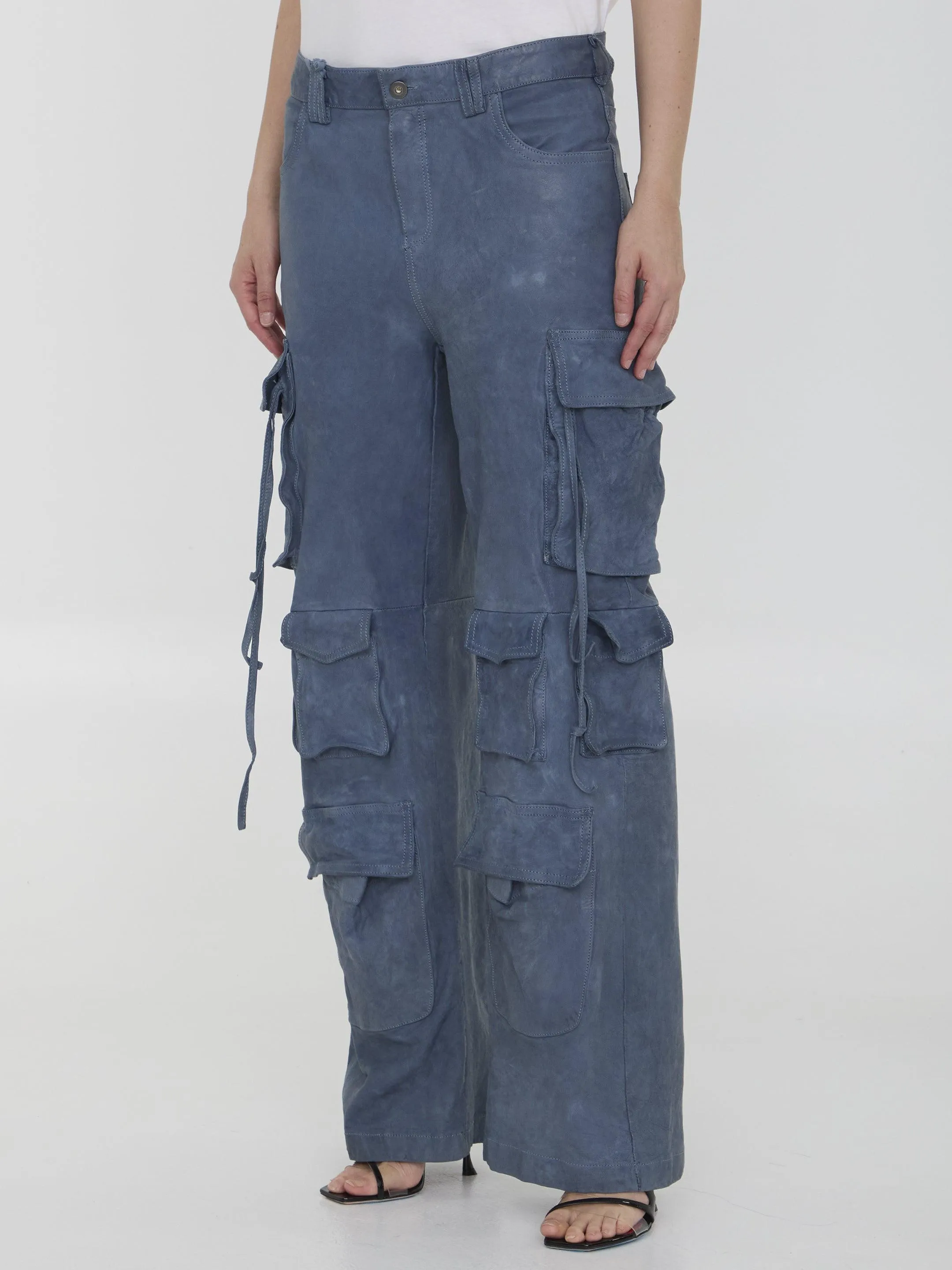 Salvatore Santoro Leather Cargo Pants