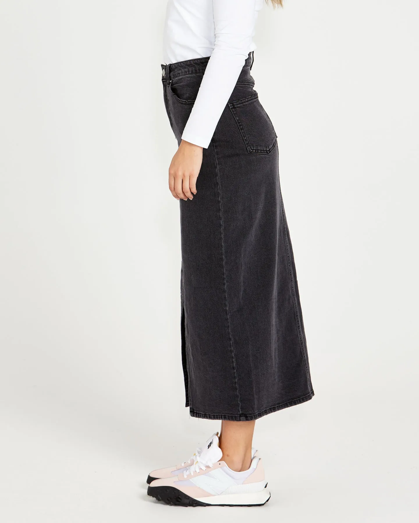 Sass Emerald Denim Maxi Skirt - 82 Wash