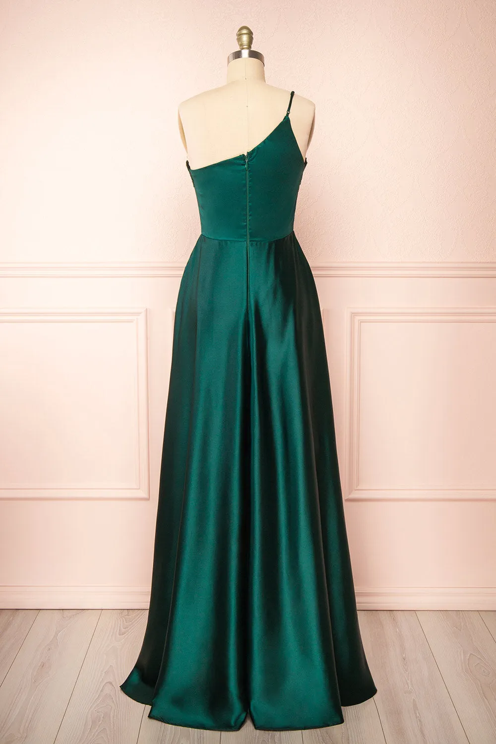 Sheriha | Green Maxi Silky Dress