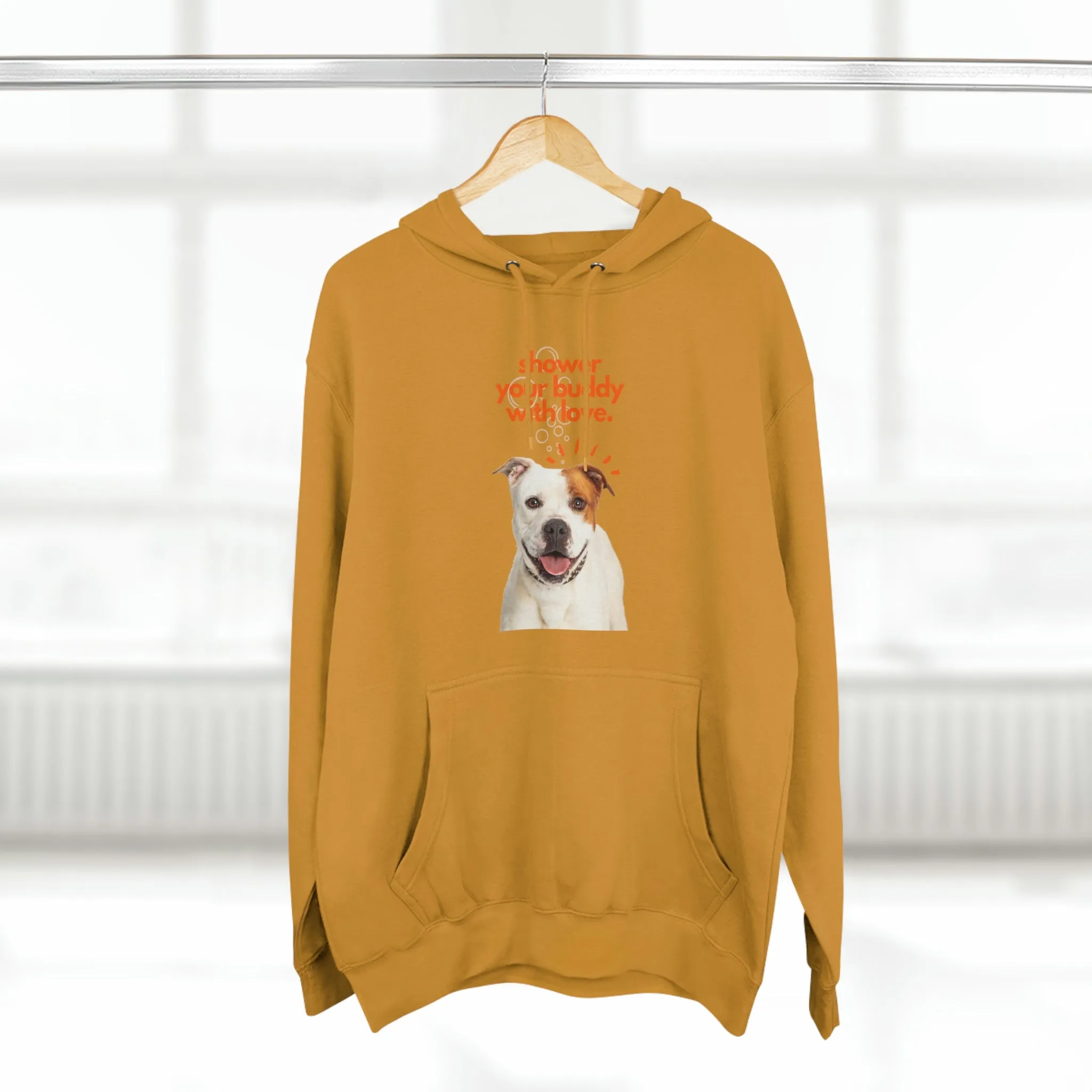 shower your buddy with love dog  Unisex Premium Pullover Hoodie