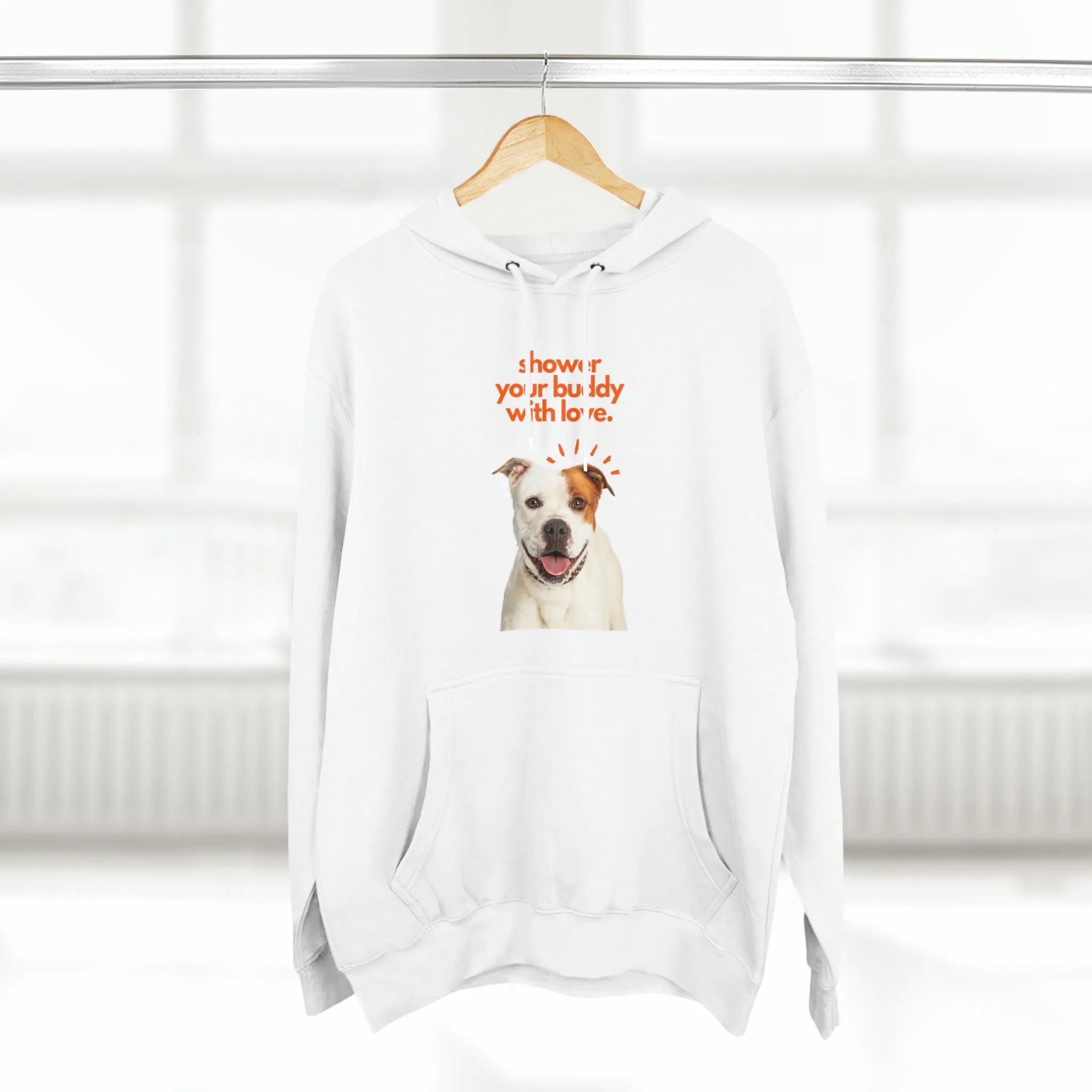 shower your buddy with love dog  Unisex Premium Pullover Hoodie