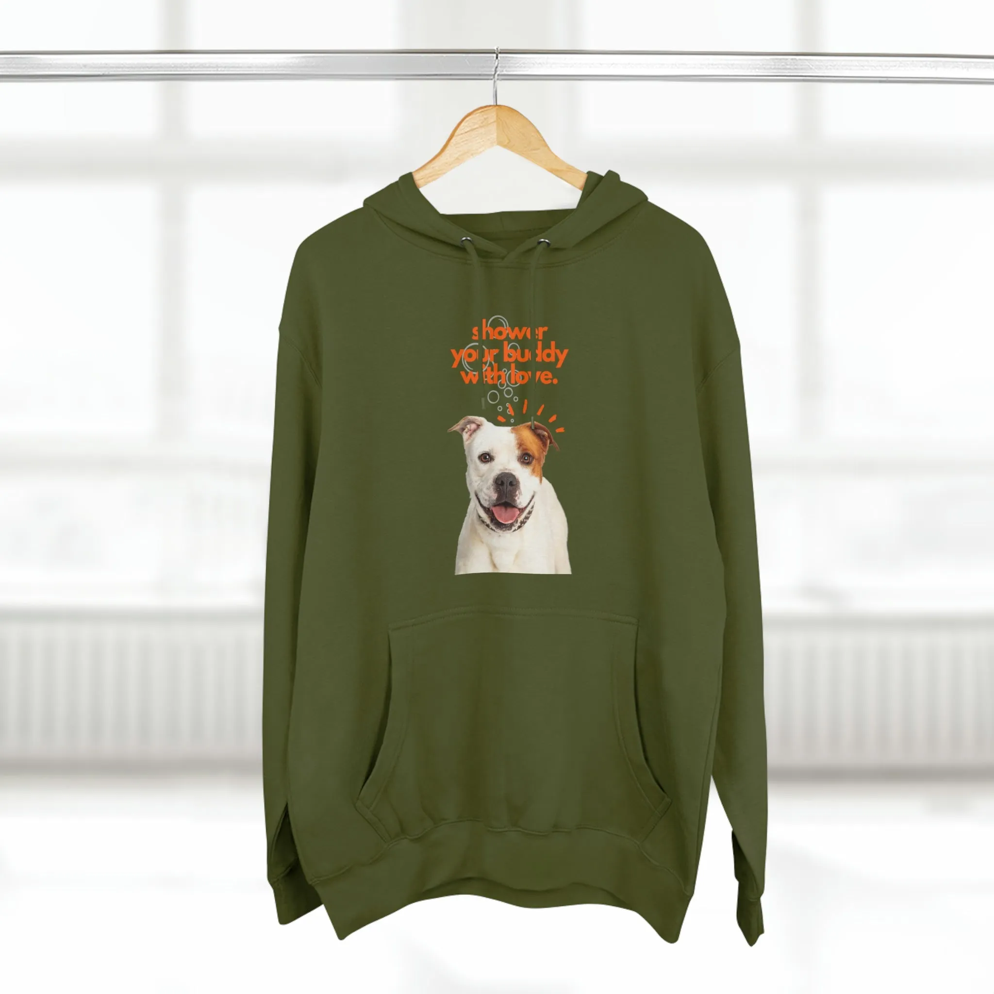 shower your buddy with love dog  Unisex Premium Pullover Hoodie