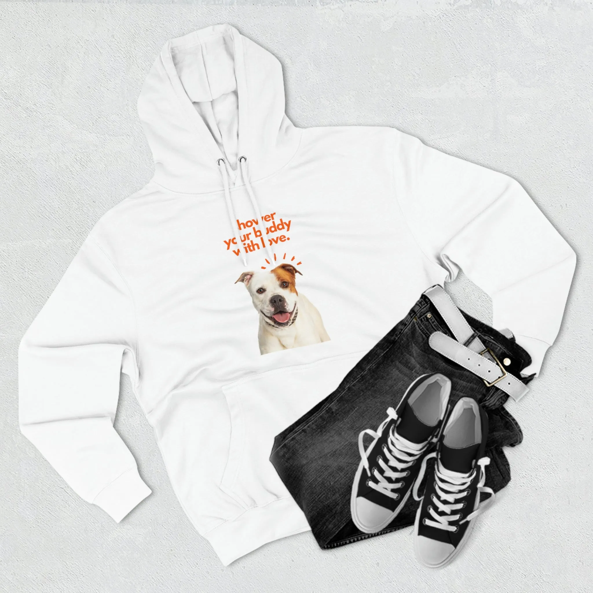 shower your buddy with love dog  Unisex Premium Pullover Hoodie