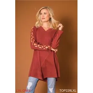 Simply Noelle Cut It Out Tunic -Misty Blue