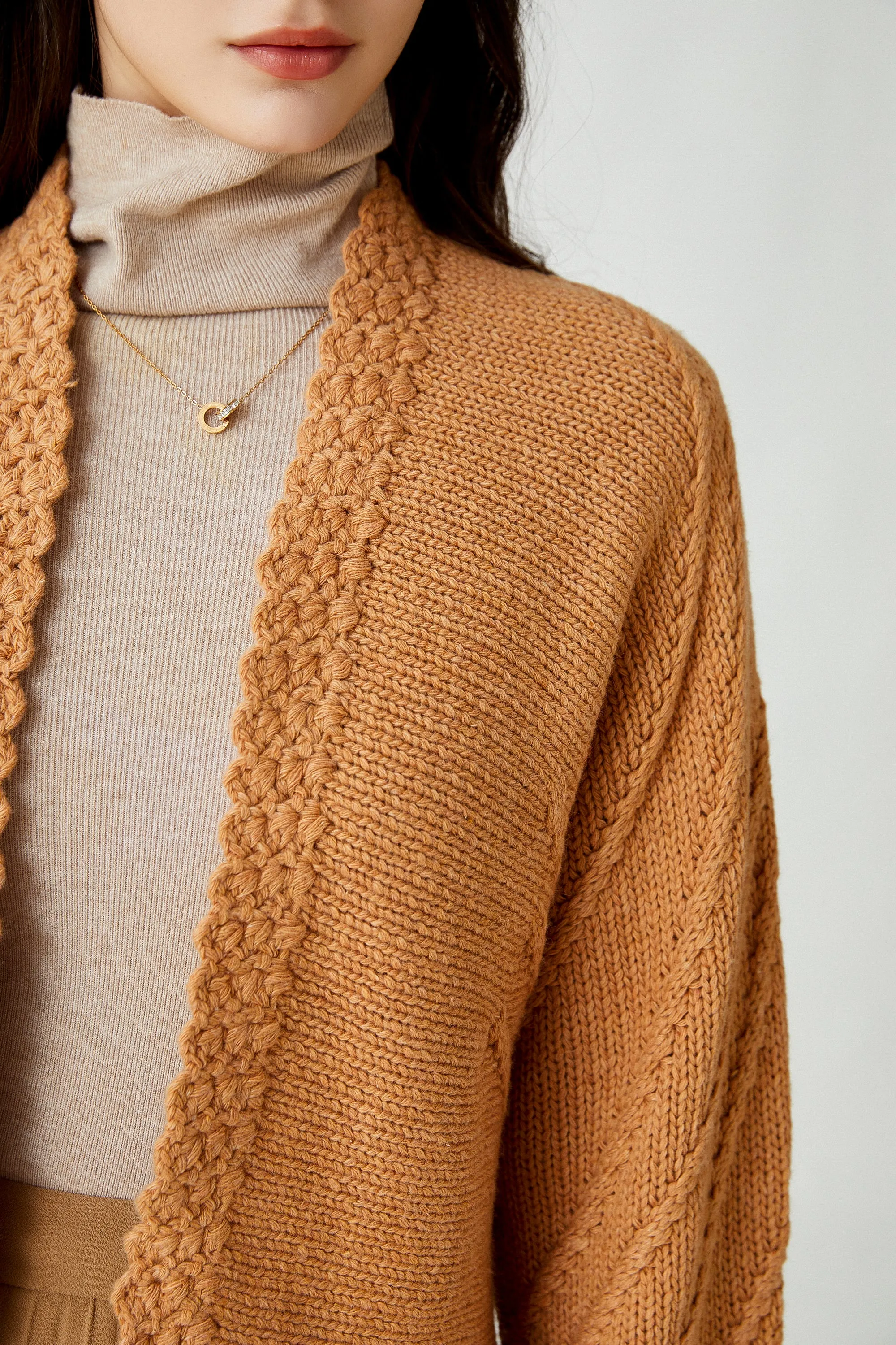 Sylphide | Astrid Orange Crochet Wool Cardigan