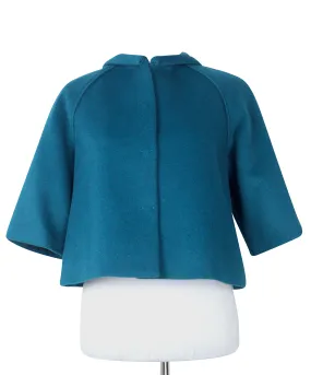 Tahari Teal Wool Jacket sz 6