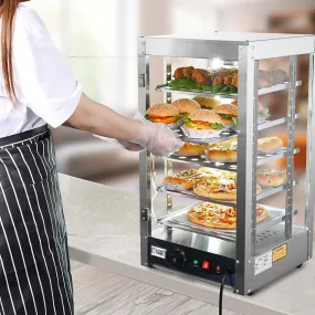 TheLAShop 5 Tier Food Warmer Comml. Countertop Pizza Cabinet 15x15x28