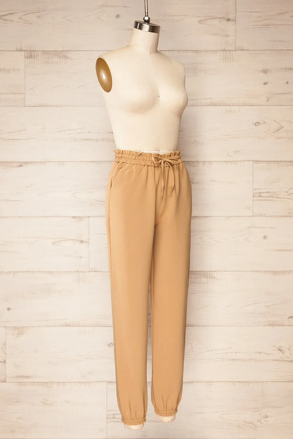 Tournemire | Beige Drawstring Jogger Pants