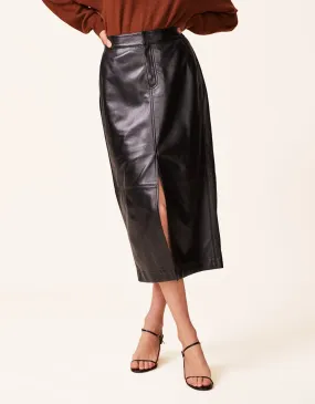 unsubscribed leather pencil skirt