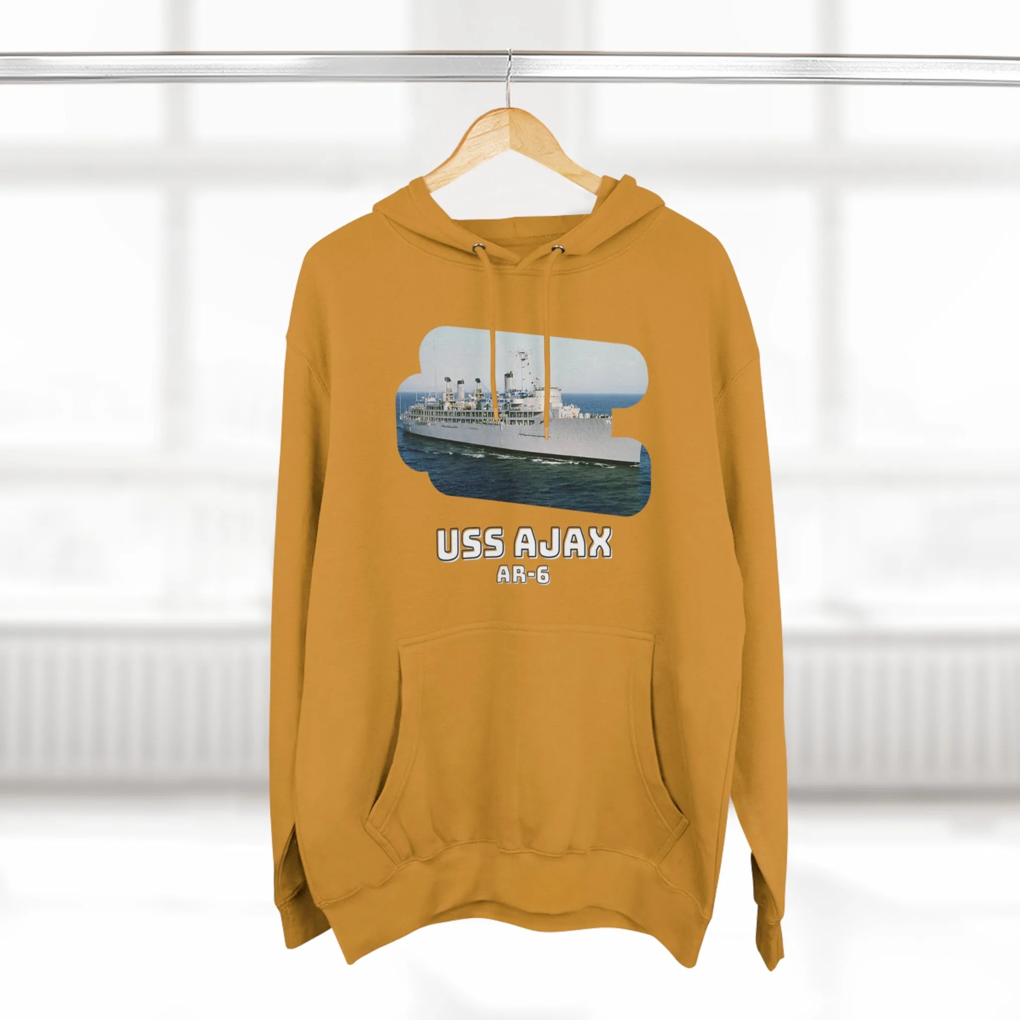 USS Ajax AR-6 United States Ship POD Unisex Premium Pullover Hoodie