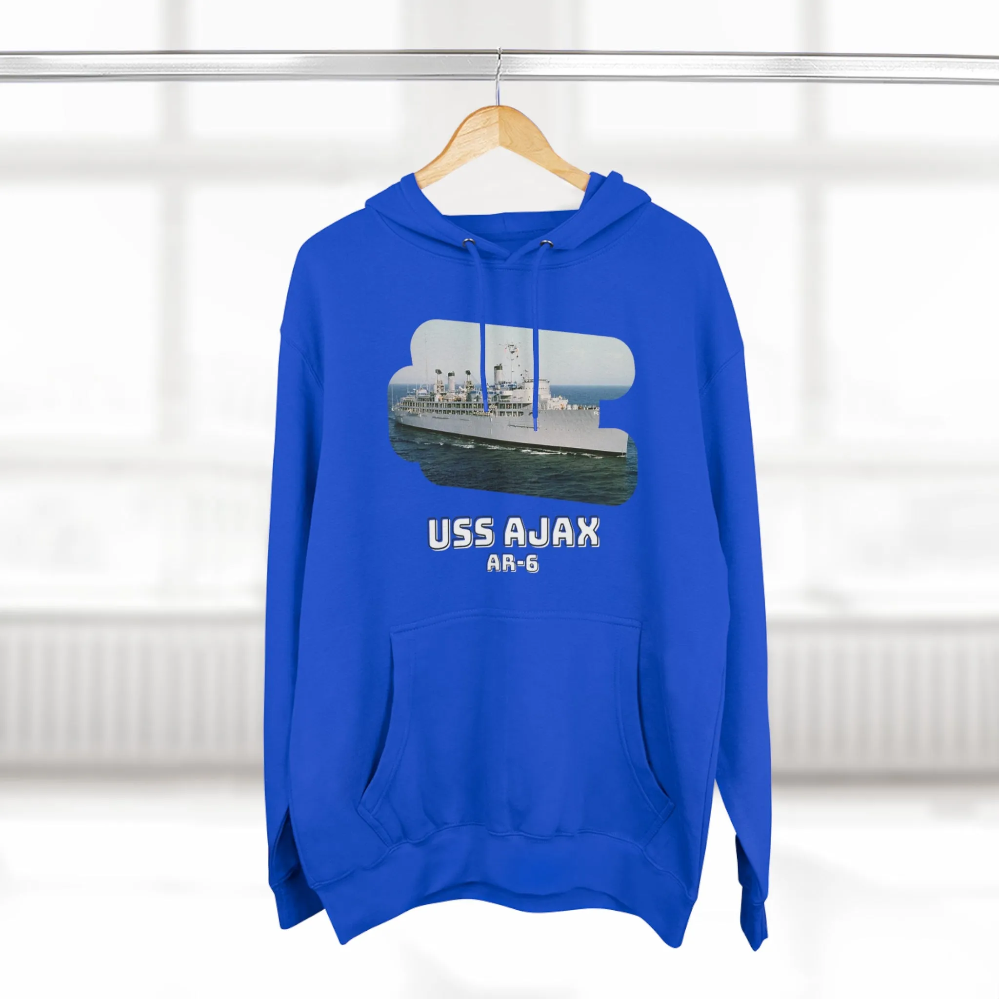 USS Ajax AR-6 United States Ship POD Unisex Premium Pullover Hoodie