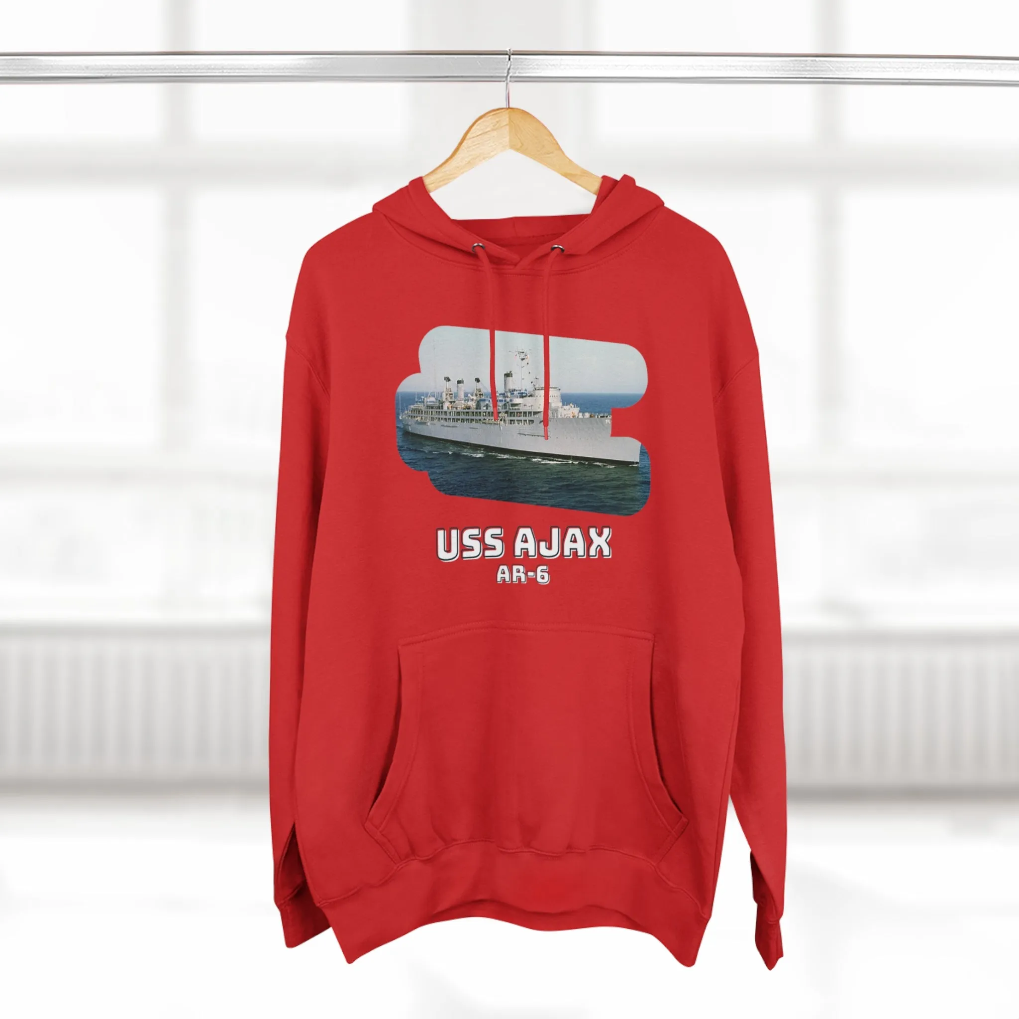 USS Ajax AR-6 United States Ship POD Unisex Premium Pullover Hoodie