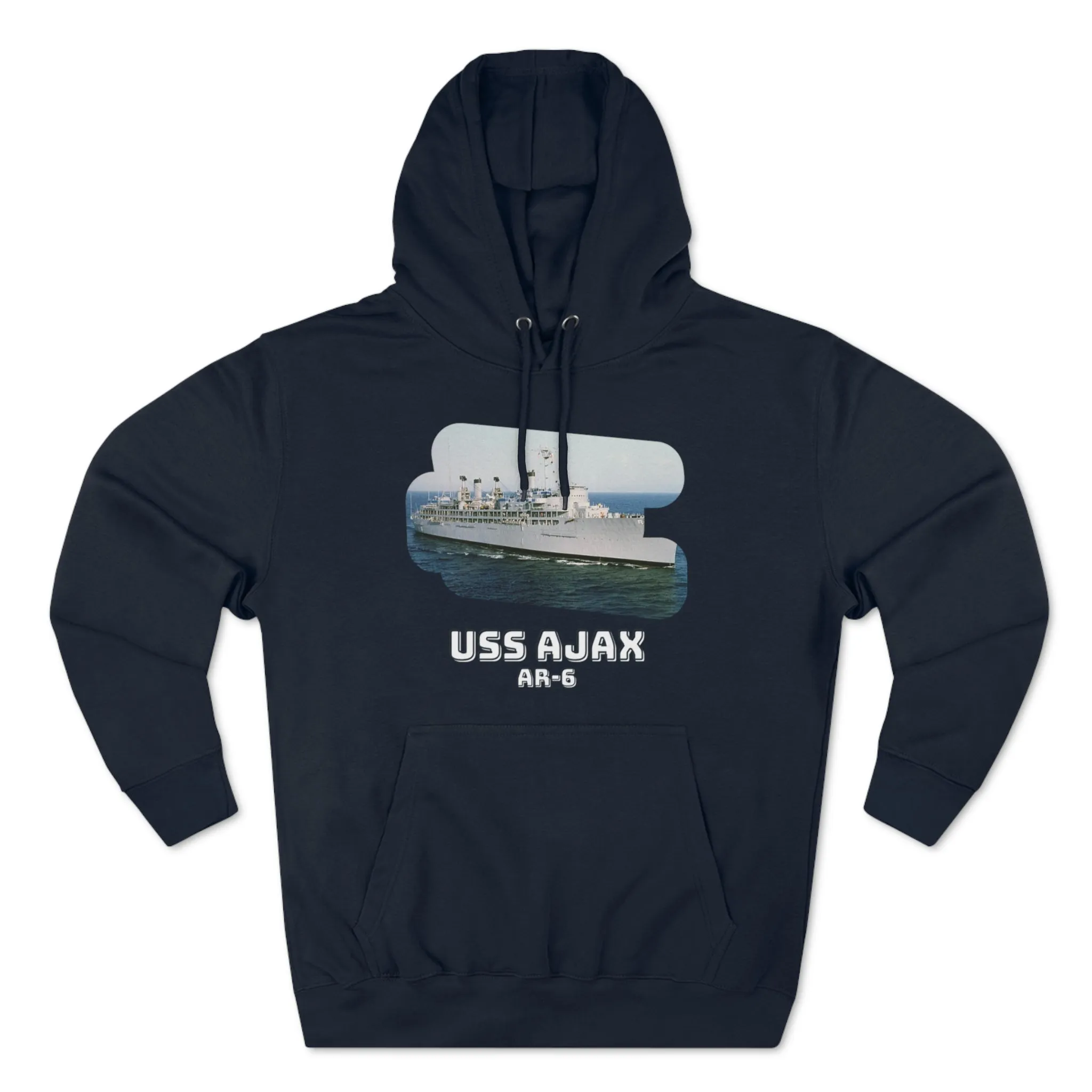 USS Ajax AR-6 United States Ship POD Unisex Premium Pullover Hoodie