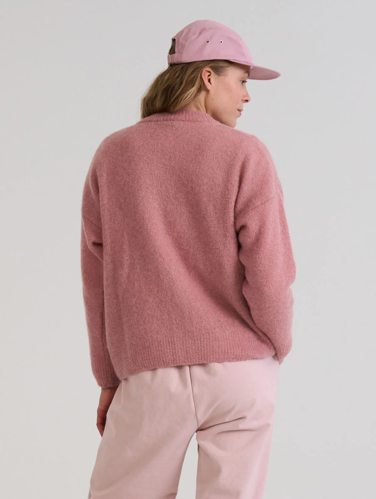 Valma Mohair Cardigan Misty Rose