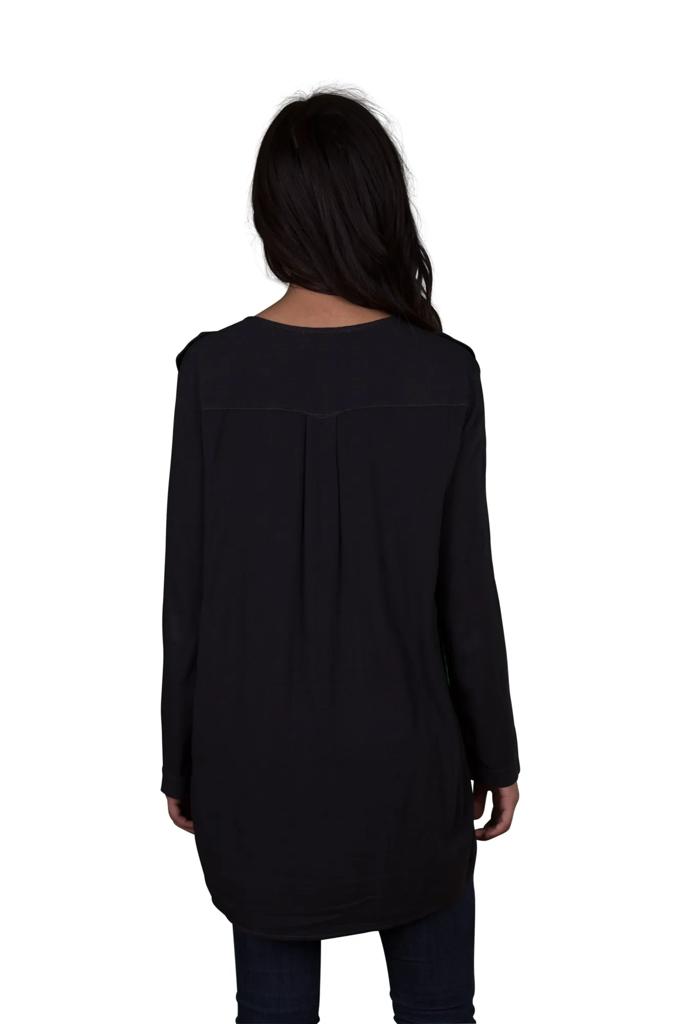 Velvet by Graham & Spencer Eudora Crepe Henley Tunic