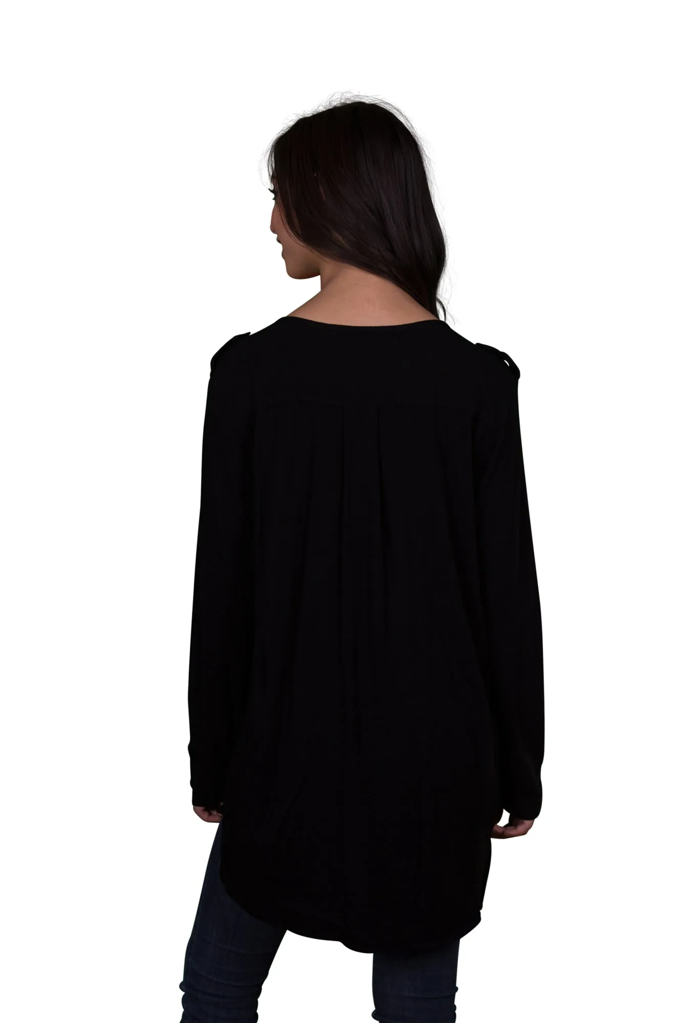 Velvet by Graham & Spencer Eudora Crepe Henley Tunic