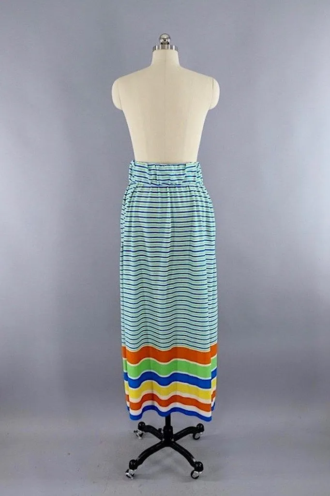 Vintage Terry Cloth Maxi Skirt