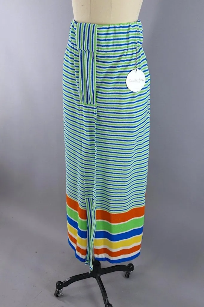 Vintage Terry Cloth Maxi Skirt