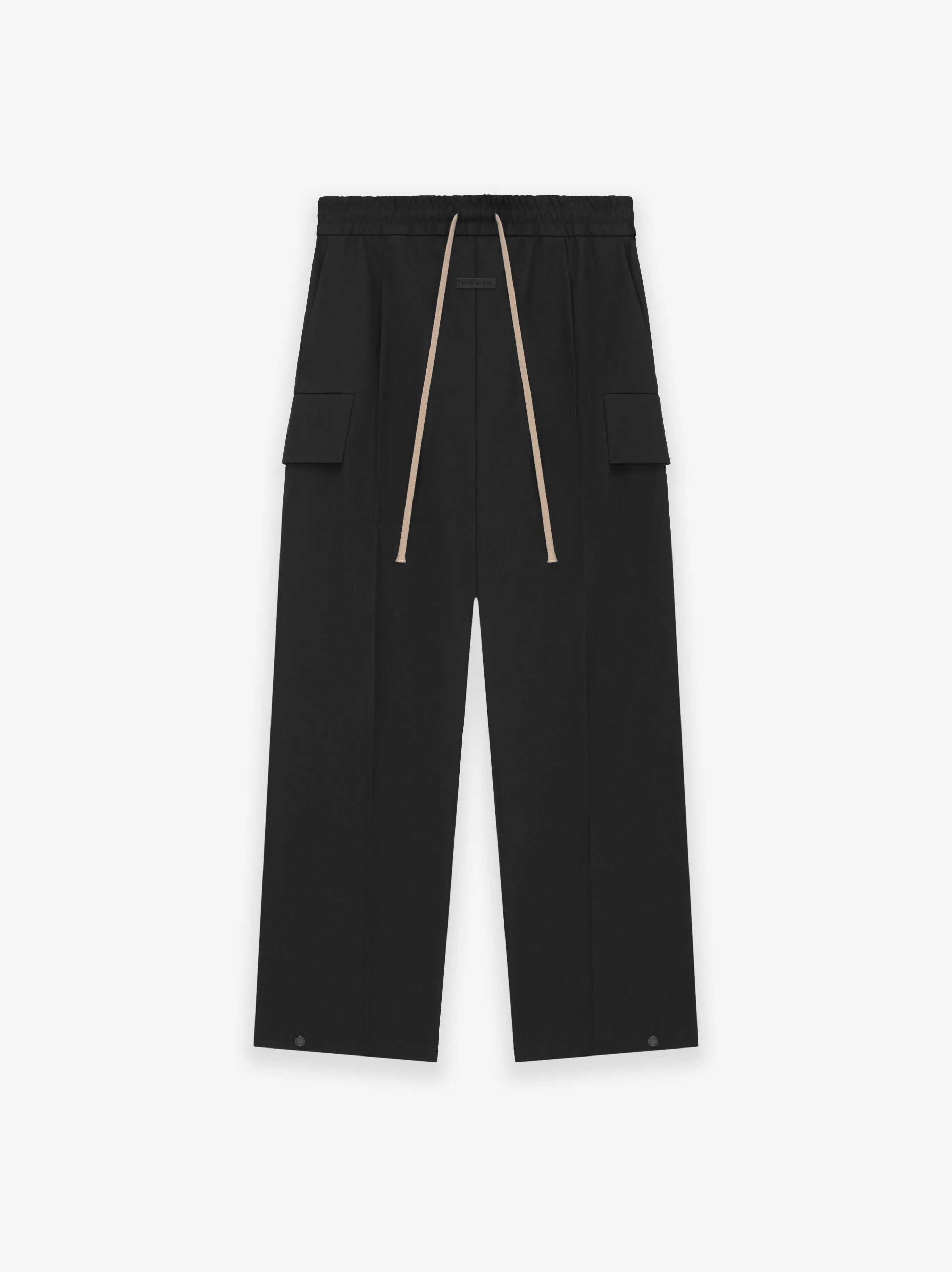 Weighted Twill Wide Leg Cargo Pants